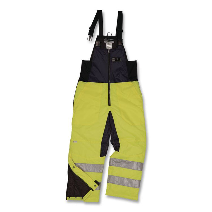 N-Ferno 6479 Hi-Vis Freezer Bib Overalls, X-Large, Lime