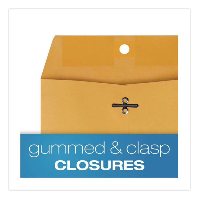 Clasp Envelope, 32 lb Bond Weight Kraft, #1 3/4, Square Flap, Clasp/Gummed Closure, 6.5 x 9.5, Brown Kraft, 100/Box