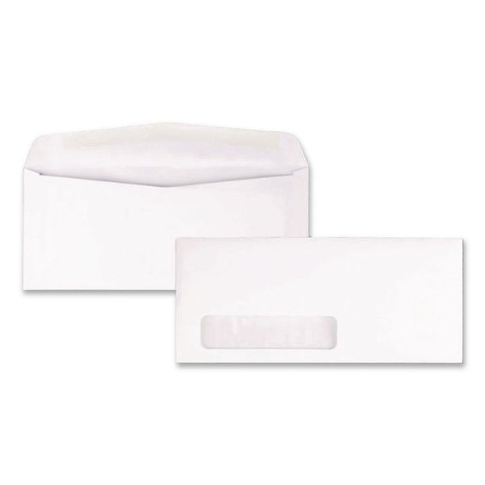 Address-Window Envelope, Lower Left, #10, Commercial Flap, Gummed Closure, 4.13 x 9.5, White, 500/Box