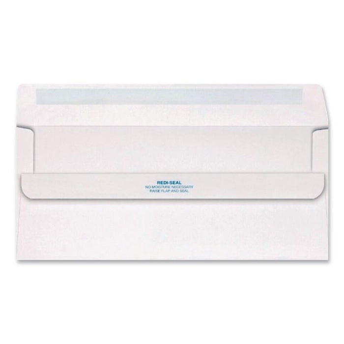 Redi-Seal Envelope, Address Window, #10, Commercial Flap, Redi-Seal Adhesive Closure, 4.13 x 9.5, White, 500/Box