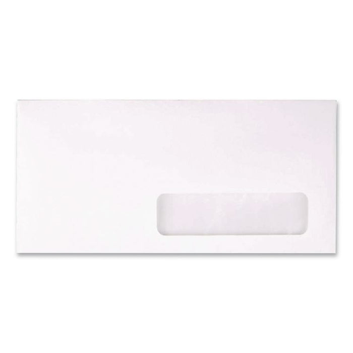 Address-Window Envelope, #10, Commercial Flap, Gummed Closure, 4.13 x 9.5, White, 500/Box