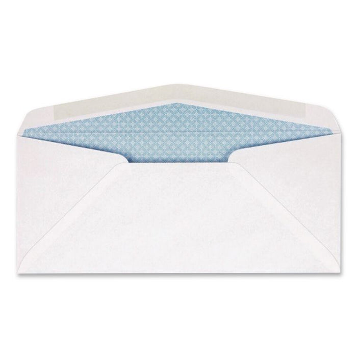 Security Tint Window Envelope, #10, Bankers Flap, Gummed Closure, 4.13 x 9.5, White, 500/Box