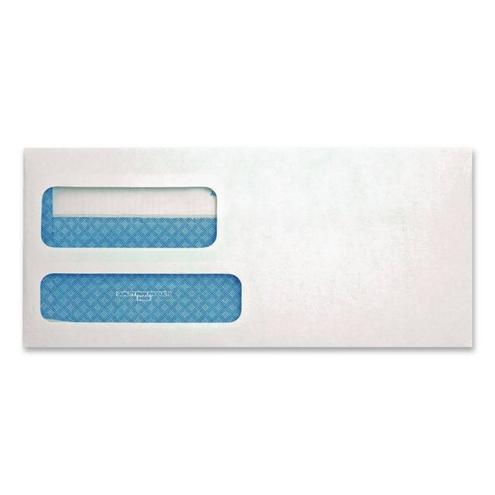 Double Window Security-Tinted Envelopes, #9, Commercial Flap, Redi-Seal Adhesive Closure, 3.88 x 8.88, White, 500/BX