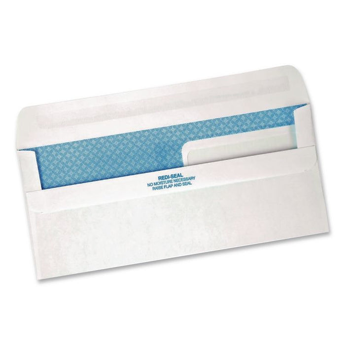 Double Window Security-Tinted Envelopes, #9, Commercial Flap, Redi-Seal Adhesive Closure, 3.88 x 8.88, White, 500/BX
