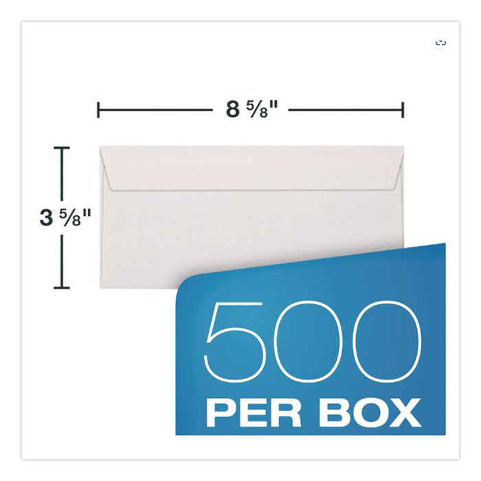 Double Window Security-Tinted Check Envelope, #8 5/8, Commercial Flap, Gummed Closure, 3.63 x 8.63, White, 500/Box