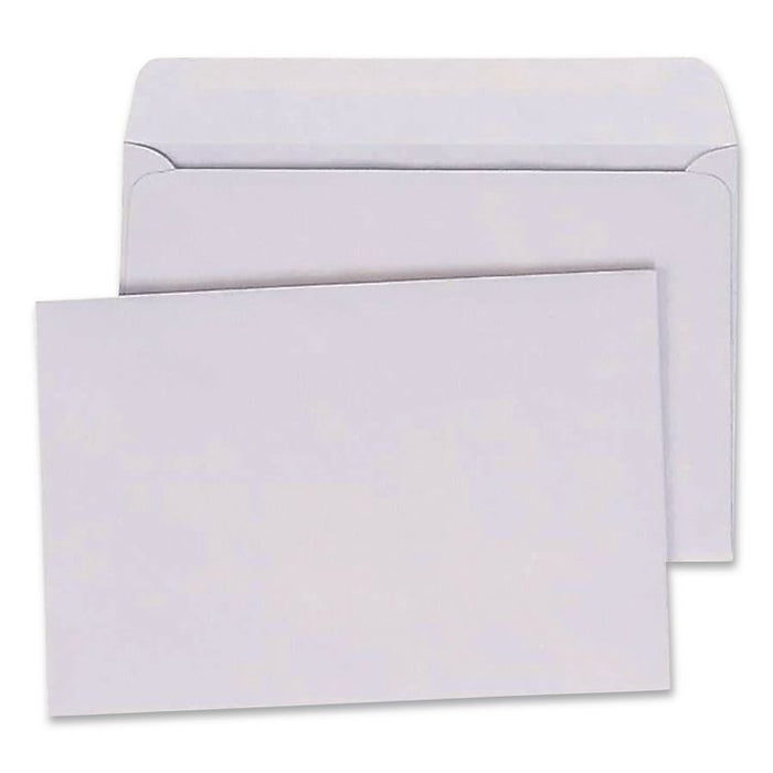 Open-Side Booklet Envelope, #6 1/2, Hub Flap, Gummed Closure, 6 x 9, White, 100/Box