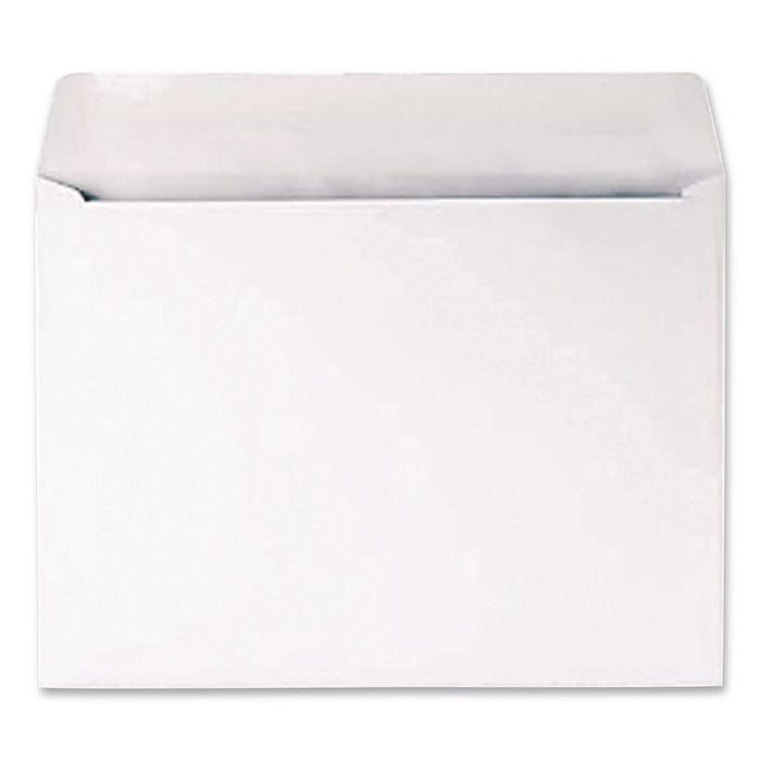 Open-Side Booklet Envelope, #10 1/2, Cheese Blade Flap, Gummed Closure, 9 x 12, White, 250/Box