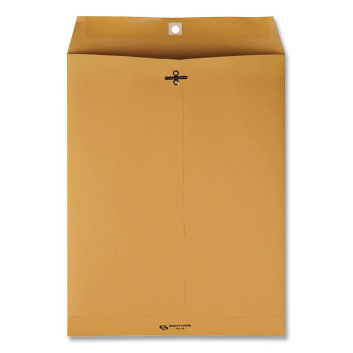 Clasp Envelope, 32 lb Bond Weight Kraft, #14 1/2, Square Flap, Clasp/Gummed Closure, 11.5 x 14.5, Brown Kraft, 100/Box