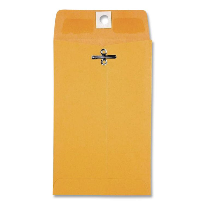 Clasp Envelope, 28 lb Bond Weight Kraft, #15, Square Flap, Clasp/Gummed Closure, 4 x 6.38, Brown Kraft, 100/Box