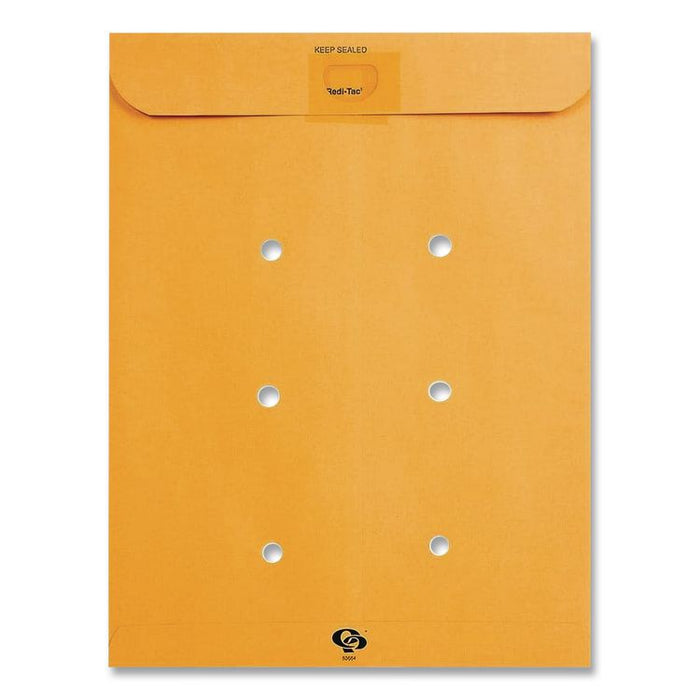 Brown Kraft Resealable Redi-Tac Interoffice Envelope, #97, One-Sided Five-Column Format, 10 x 13, Brown Kraft, 100/Box