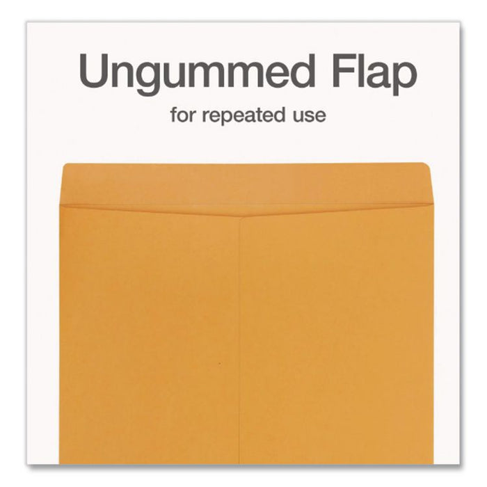 Jumbo Size Kraft Envelope, Cheese Blade Flap, Fold-Over Closure, 17 x 22, Brown Kraft, 25/Pack