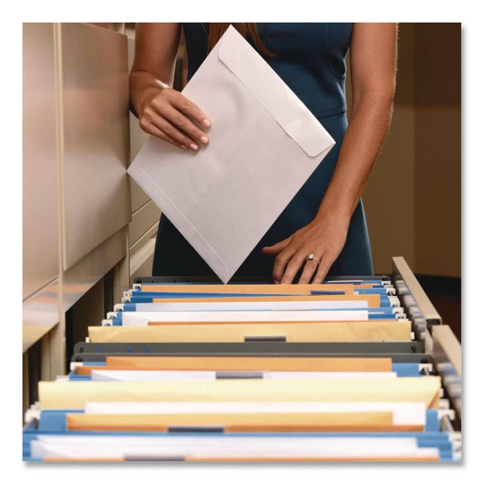 Redi-Seal Catalog Envelope, #1, Cheese Blade Flap, Redi-Seal Adhesive Closure, 6 x 9, White, 100/Box