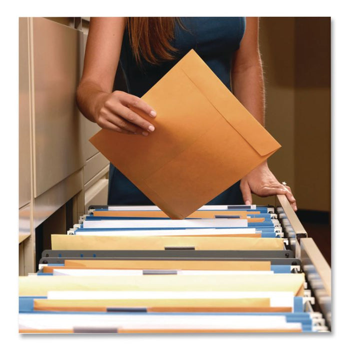 Redi-Seal Catalog Envelope, #1 3/4, Cheese Blade Flap, Redi-Seal Adhesive Closure, 6.5 x 9.5, Brown Kraft, 250/Box