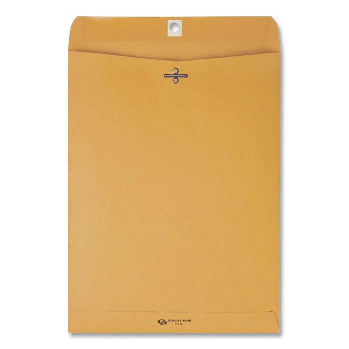 Clasp Envelope, 28 lb Bond Weight Kraft, #93, Square Flap, Clasp/Gummed Closure, 9.5 x 12.5, Brown Kraft, 100/Box