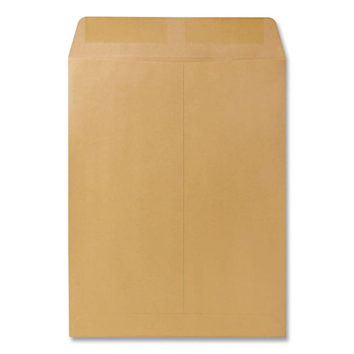 Catalog Envelope, 28 lb Bond Weight Kraft, #12 1/2, Square Flap, Gummed Closure, 9.5 x 12.5, Brown Kraft, 250/Box