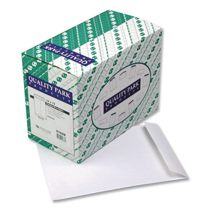 Catalog Envelope, 24 lb Bond Weight Paper, #13 1/2, Square Flap, Gummed Closure, 10 x 13, White, 250/Box
