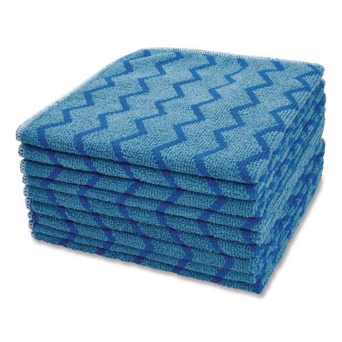 HYGEN Microfiber Cleaning Cloths, 16 x 16, Blue, 12/Carton