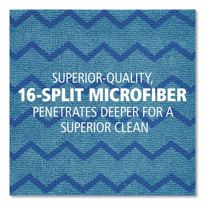 HYGEN Microfiber Cleaning Cloths, 16 x 16, Blue, 12/Carton
