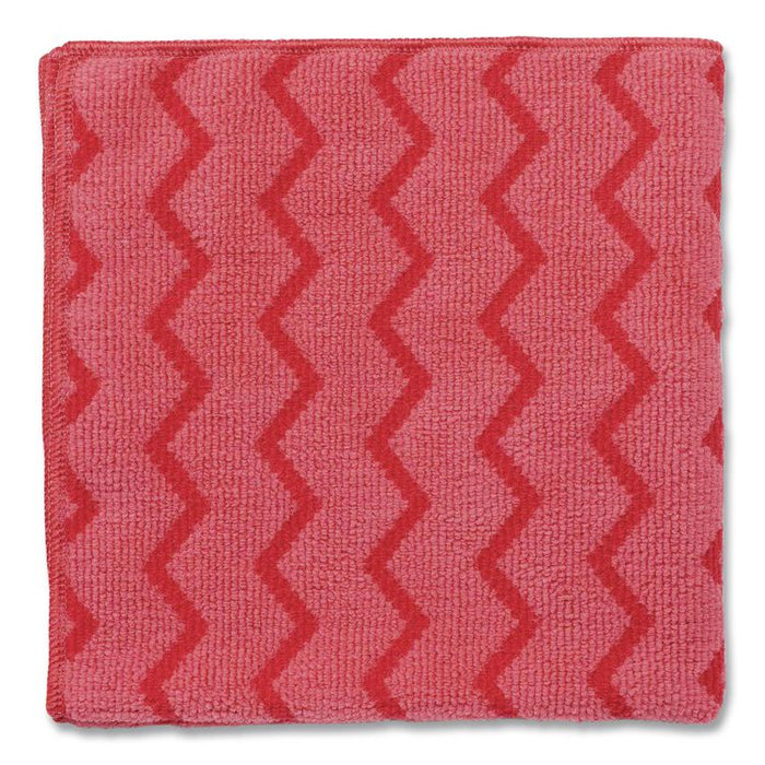 HYGEN Microfiber Cleaning Cloths, 16 x 16, Red, 12/Carton