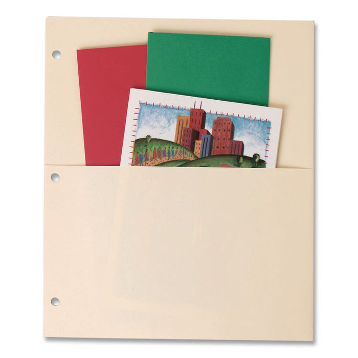 Untabbed Double Pocket Dividers, 9.19 x 11, Manila, 5/Pack