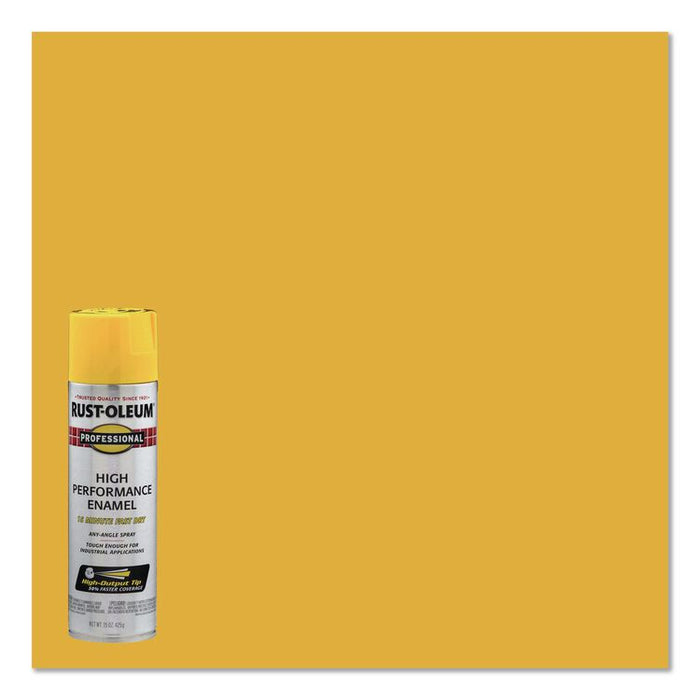 Professional Spray Paint, Gloss Yellow, 15 oz Aerosol Can, 6/Carton