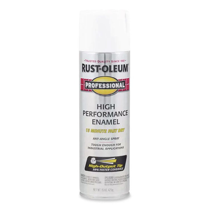 Professional Spray Paint, Gloss White, 15 oz Aerosol Can, 6/Carton