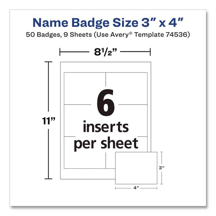 Clip-Style Name Badge Kit, Clear, 3 x 4 Insert, 50 Badges/Box, 5 Boxes/Carton