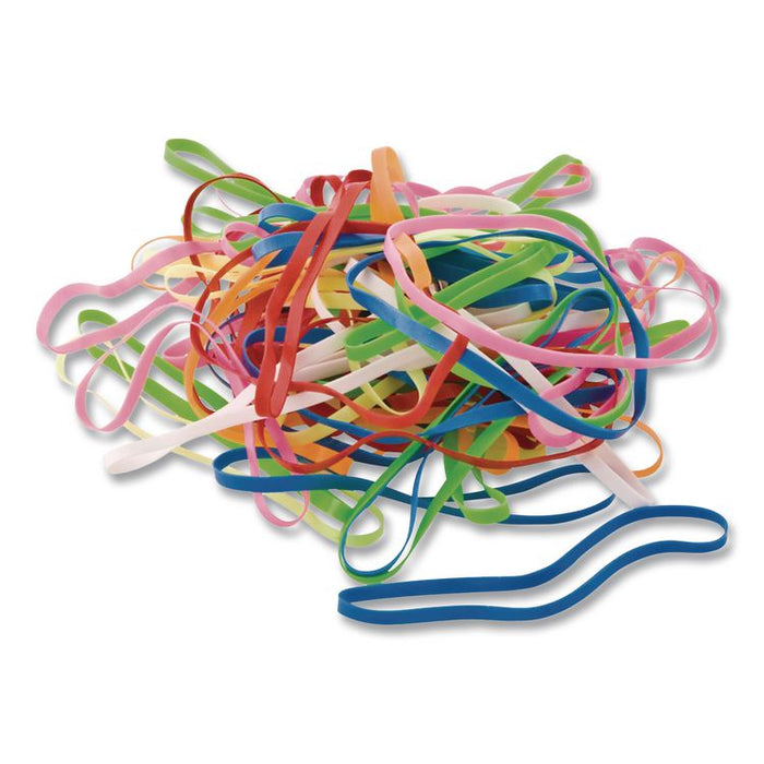 PlastiBands, 2.13" Long, Assorted Colors, 200/Box