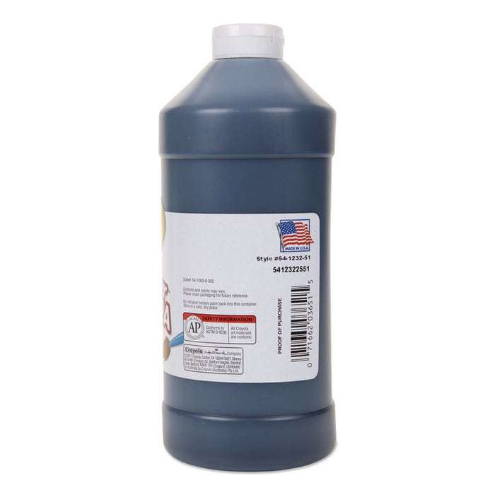 Premier Tempera Paint, Black, 32 oz Bottle