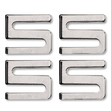 Wire Shelving S Hooks, Metal, Silver, 4 Hooks/Pack