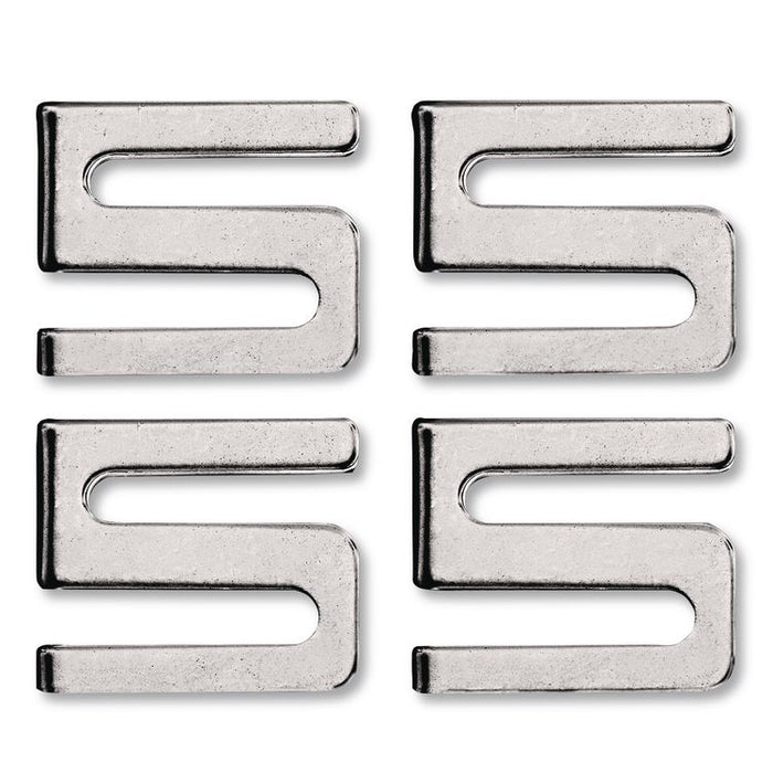Wire Shelving S Hooks, Metal, Silver, 4 Hooks/Pack