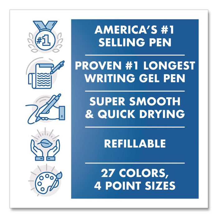G2 Premium Breast Cancer Awareness Gel Pen, Retractable, Fine 0.7 mm, Pink Ink, Smoke/Pink Barrel, 2/Pack