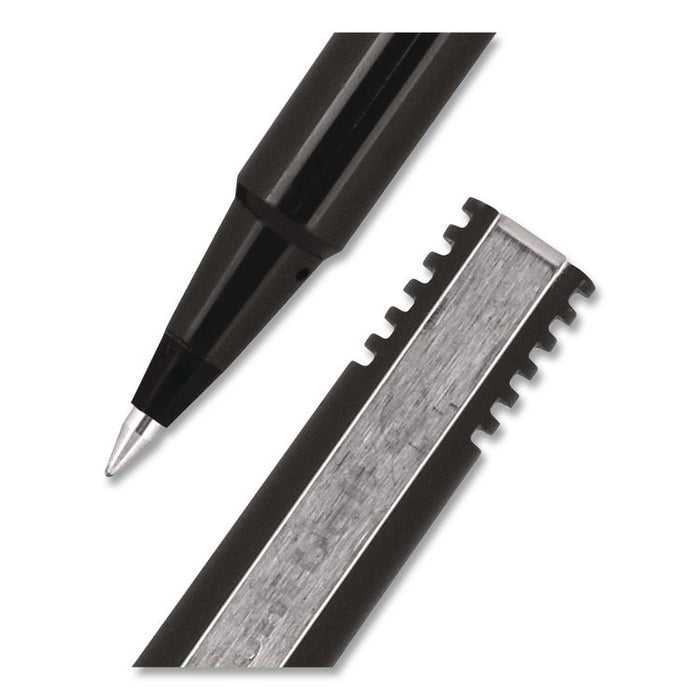 Rollerball Pen, Stick, Micro 0.5 mm, Black Ink, Black Barrel