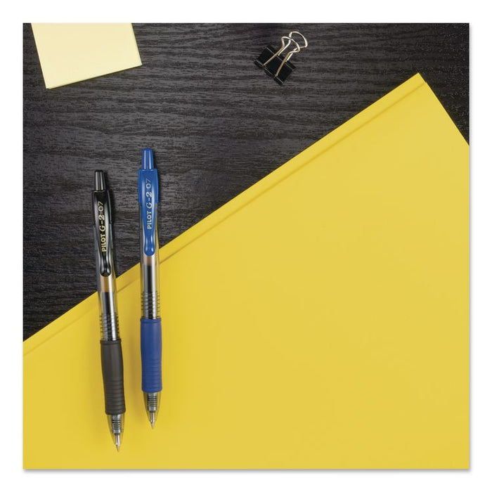 G2 Premium Gel Pen, Retractable, Fine 0.7 mm, Blue Ink, Smoke/Blue Barrel, 4/Pack