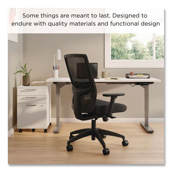 Workspace2.0 500 Series Task Chair, Supports Up to 300 lb, 17.8" - 22.8" Seat Height, Black Fabric Seat/Mesh Back, Black Base