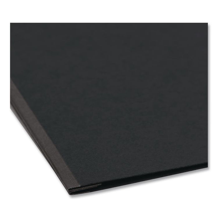 Prong Fastener Pressboard Report Cover, Two-Piece Prong Fastener, 3" Capacity, 8.5 x 11, Black/Black, 25/Box