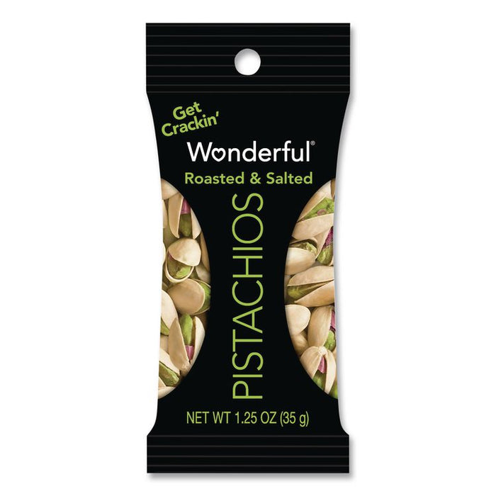 Wonderful Pistachios In Shell Roasted and Salted, 1.5 oz Bag, 12 Bags/Box