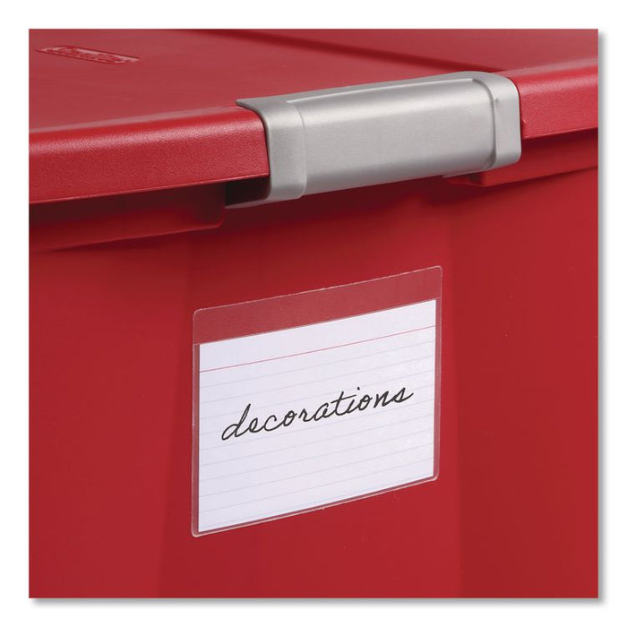 HOLD IT Index Card Pocket, Top Load, 3 x 5, Clear, 100/Box