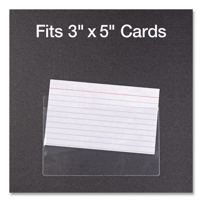 HOLD IT Index Card Pocket, Top Load, 3 x 5, Clear, 100/Box