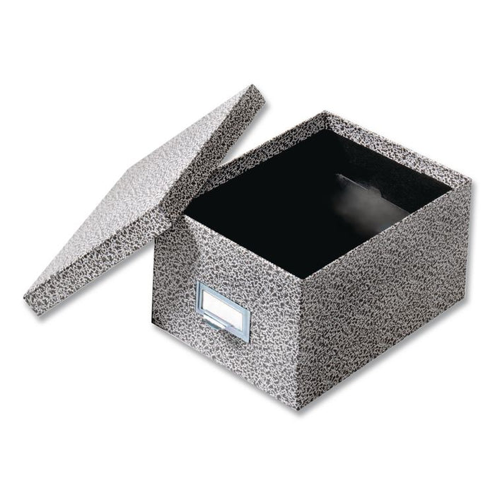 Index Card File Box with Lift-Off Lid, Holds 1,000 5 x 8 Cards, 8.63 x 11.63 x 6, Black Agate