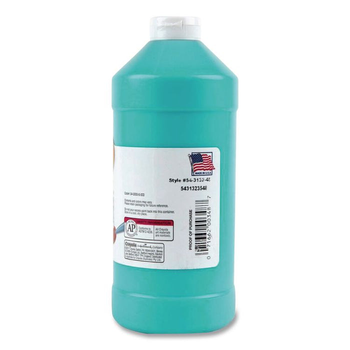 Artista II Washable Tempera Paint, Turquoise, 32 oz Bottle