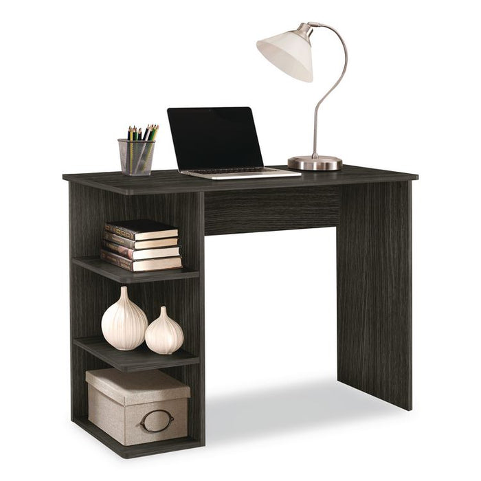 Student Desk with Bookcase, 40" x 19" x 30", Gray