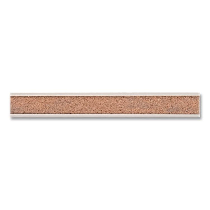 Grip-A-Strip Cork Map Rail, 1" x 96", Brown/Silver