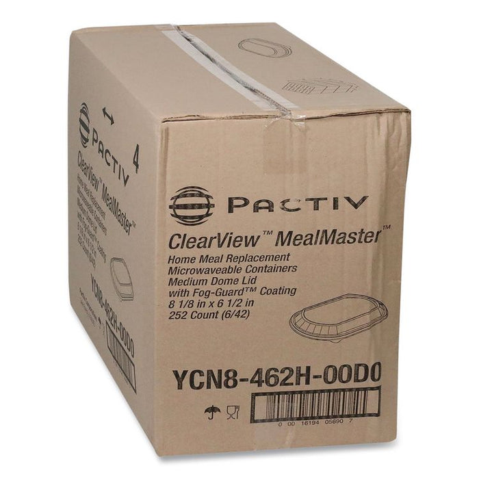 ClearView MealMaster Lid with Fog Gard Coating, 8.13 x 6.5 x 1, Clear, 252/Carton