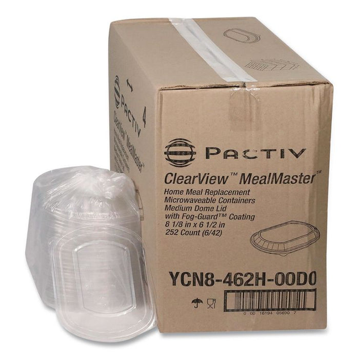 ClearView MealMaster Lid with Fog Gard Coating, 8.13 x 6.5 x 1, Clear, 252/Carton