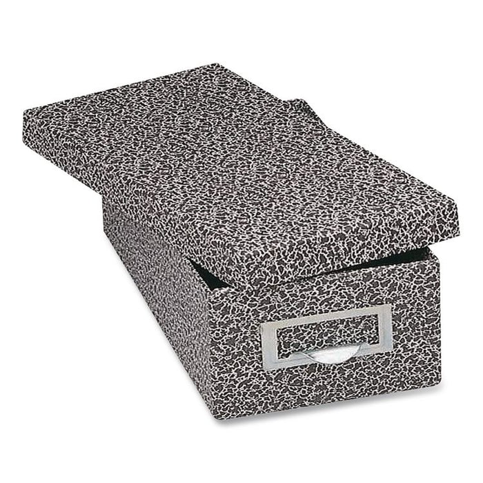 Index Card File Box with Lift-Off Lid, Holds 1,000 5 x 8 Cards, 8.63 x 11.63 x 6, Black Agate