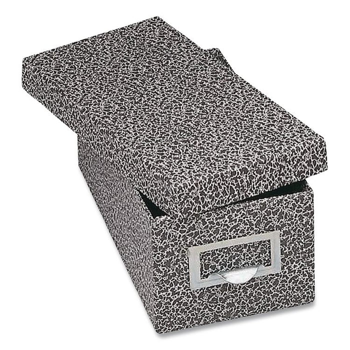 Index Card File Box with Lift-Off Lid, Holds 1,000 3 x 5 Cards, 5.63 x 11.63 x 4, Black Agate