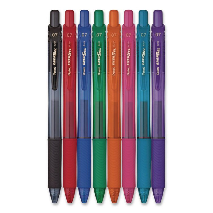 EnerGel X Gel Pen, Retractable, Medium 0.7 mm, Assorted Ink and Barrel Colors, 8/Pack