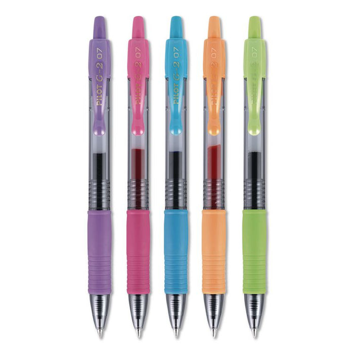 G2 Premium Gel Ink Pen, Retractable, Fine 0.7 mm, Assorted Ink and Barrel Colors, 5/Pack