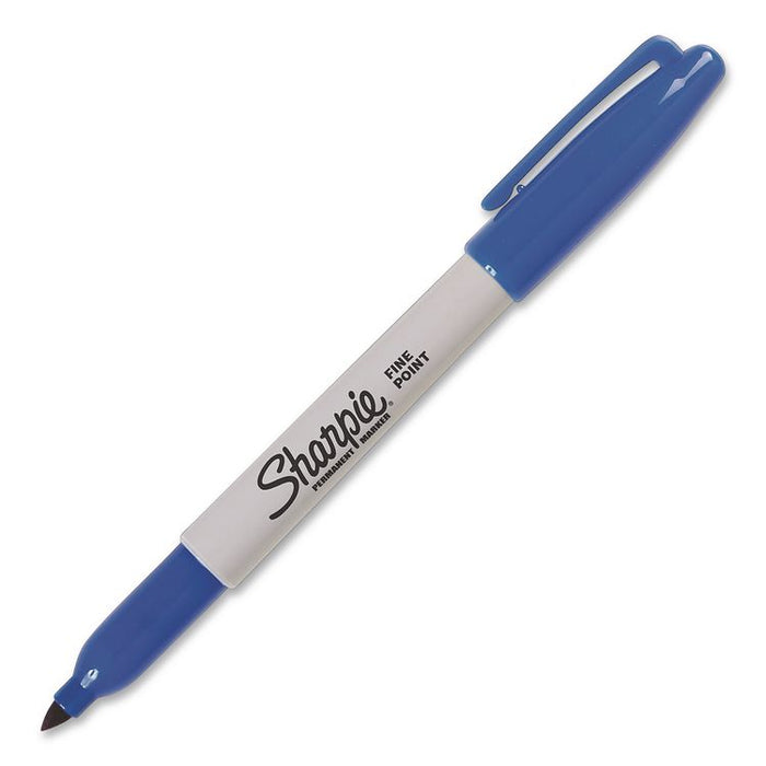 Fine Tip Permanent Markers, Fine Tip, Blue